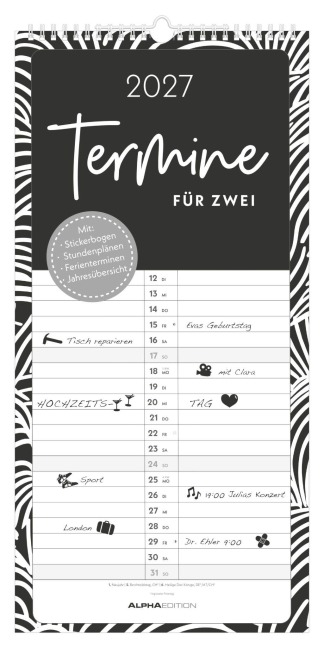 Termine für 2 Black and White 2027 - 