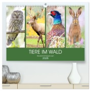 Cover-Bild zum Titel 'Tiere im Wald. Bezaubernde Begegnungen (hochwertiger Premium Wandkalender 2026 DIN A2 quer), Kunstdruck in Hochglanz' von 'Rose Hurley'