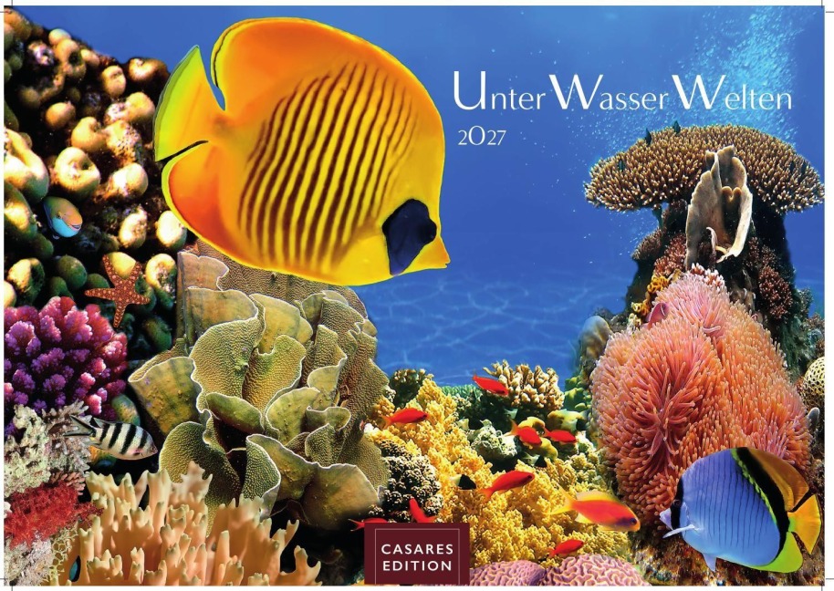 Unterwasserwelten Kalender 2027 - Wandkalender | Fotokalender Naturkalender 24x35cm - Atemberaubende Meereslandschaften & Korallenriffe. - 