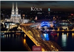 Cover-Bild zum Titel 'Köln Kalender 2026 - Wandkalender | Fotokalender Deutschland 24x35cm - beeindruckende Fotos vom Dom, Rhein & Altstadt' von ''