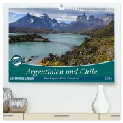 Cover-Bild zum Titel 'Argentinien und Chile - vom Regenwald bis Feuerland (hochwertiger Premium Wandkalender 2026 DIN A2 quer), Kunstdruck in Hochglanz' von 'Flori Flori0'