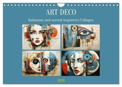 Cover-Bild zum Titel 'Art Deco. Kubismus und surreal inspirierte Collagen (Wandkalender 2026 DIN A4 quer), CALVENDO Monatskalender' von 'Rose Hurley'
