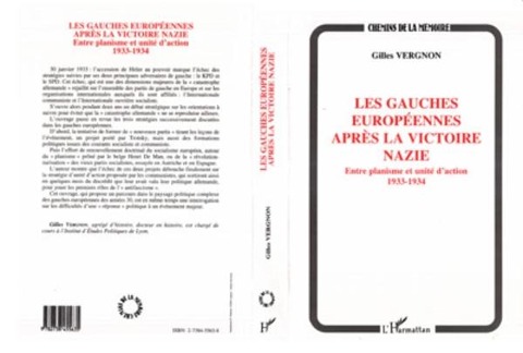 Les gauches européennes après la victoire nazie - Vergnon