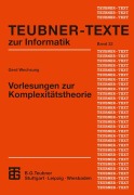 Cover-Bild zum Titel 'Vorlesungen zur Komplexitätstheorie' von 'Gerd Wechsung'