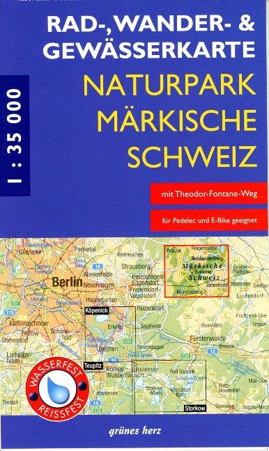 Rad-, Wander- und Gewässerkarte Naturpark Märkische Schweiz - 