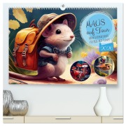 Cover-Bild zum Titel 'Maus auf Tour - Abenteuerkalender für Kids mit Planer (hochwertiger Premium Wandkalender 2026 DIN A2 quer), Kunstdruck in Hochglanz' von 'Anja Frost'