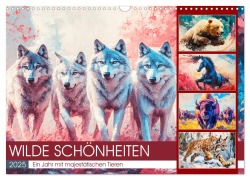 Wilde Schönheiten. Ein Jahr mit majestätischen Tieren (Wandkalender 2025 DIN A3 quer), CALVENDO Monatskalender - Rose Hurley