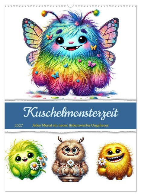 Kuschelmonsterzeit (Wandkalender 2027 DIN A2 hoch), CALVENDO Monatskalender - Steffen Gierok-Latniak