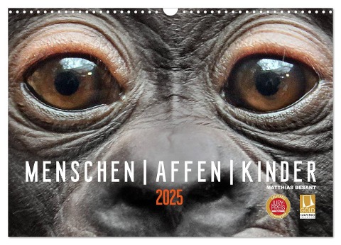 MENSCHEN-AFFEN-KINDER (Wandkalender 2025 DIN A3 quer), CALVENDO Monatskalender - Matthias Besant