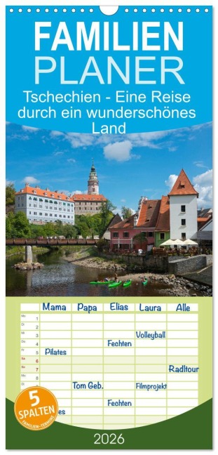 Familienplaner 2026 - Tschechien - Eine Reise durch ein wunderschönes Land mit 5 Spalten (Wandkalender, 21 x 45 cm) CALVENDO - Frauke Scholz