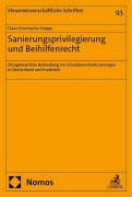 Cover-Bild zum Titel 'Sanierungsprivilegierung und Beihilfenrecht' von 'Claas-Constantin Hoppe'