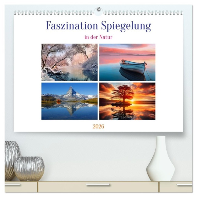 Faszination Spiegelung - in der Natur (hochwertiger Premium Wandkalender 2026 DIN A2 quer), Kunstdruck in Hochglanz - Susan Michel