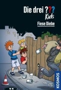 Cover-Bild zum Titel 'Die drei ??? Kids, Fiese Diebe (drei Fragezeichen Kids)' von 'Boris Pfeiffer, Ulf Blanck'