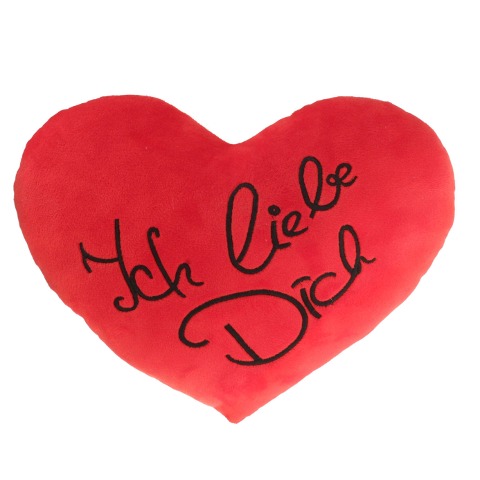 Plüschherz "Ich liebe Dich"-Bestickung, mit Aufhänger, 35 cm - 