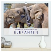 Asiatische und afrikanische Elefanten (hochwertiger Premium Wandkalender 2026 DIN A2 quer), Kunstdruck in Hochglanz - Elisabeth Stanzer