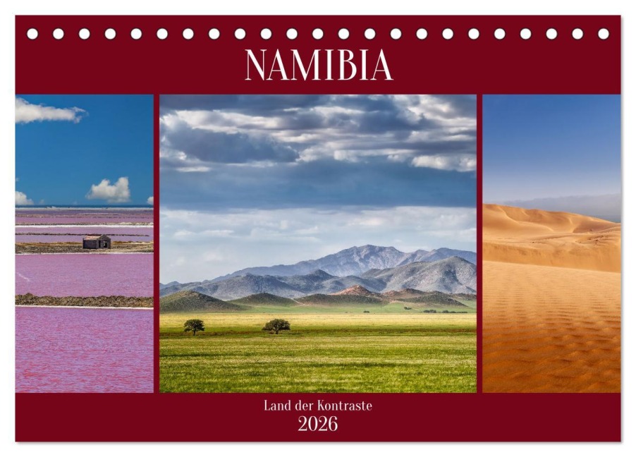 Namibia - Land der Kontraste (Tischkalender 2026 DIN A5 quer), CALVENDO Monatskalender - Tina Olbrich
