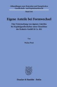 Cover-Bild zum Titel 'Eigene Anteile bei Formwechsel' von 'Niclas Poot'
