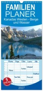 Cover-Bild zum Titel 'Familienplaner 2027 - Kanadas Westen - Berge und Wasser mit 5 Spalten (Wandkalender, 21 x 45 cm) CALVENDO' von 'Alexa Gothe'