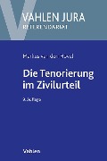 Cover-Bild zum Titel 'Die Tenorierung im Zivilurteil' von 'Markus van den Hövel, Egon Schneider'