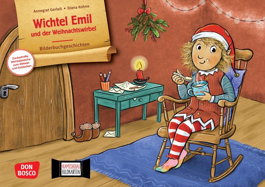 Wichtel Emil und der Weihnachtswirbel. Kamishibai Bildkartenset - Annegret Gerleit