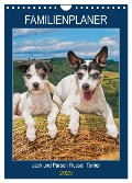 Familienplaner Jack und Parson Russell Terrier (Wandkalender 2025 DIN A4 hoch), CALVENDO Monatskalender - Sigrid Starick