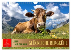 Cover-Bild zum Titel 'Glückliche Bergkühe - Leben auf der Alm (Wandkalender 2026 DIN A4 quer), CALVENDO Monatskalender' von 'Peter Roder'