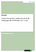 Cover-Bild zum Titel 'Unterrichtsentwurf im Fach Spanisch für Jahrgangsstufe 8. El horario de la clase' von ''