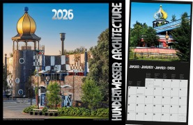 Cover-Bild zum Titel 'Hundertwasser Broschürenkalender Architektur 2026' von ''
