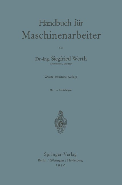 Handbuch für Maschinenarbeiter - Siegfried Werth