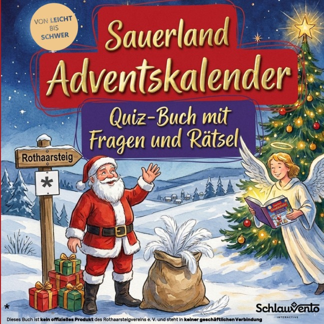 Sauerland-Adventskalender: Quiz-Buch mit Fragen und Rätsel - Schlauvento Interactive