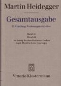 Cover-Bild zum Titel 'Gesamtausgabe Abt. 2 Vorlesungen Bd. 55. Heraklit' von 'Martin Heidegger'