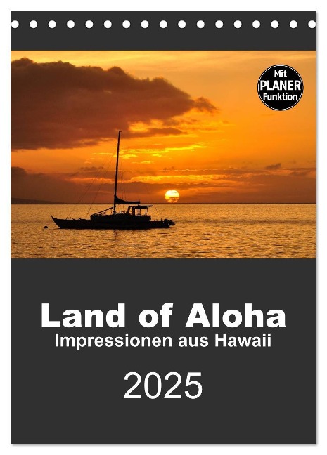 Hawaii - Land of Aloha (Tischkalender 2025 DIN A5 hoch), CALVENDO Monatskalender - Uwe Bade