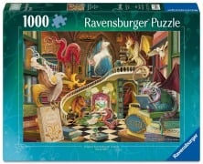 Cover-Bild zum Titel 'Erwachsenenpuzzle 1000 Teile - Feierabend im mystischen Buchladen' von ''