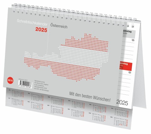 Schreibtischkalender Österreich klein 2025 - 