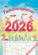 Familienplaner Cartoon 2026- Bildkalender 23,7x34 cm - 6 Spalten - Kalender mit Platz für Notizen - mit vielen Zusatzinformationen - Wandkalender - 