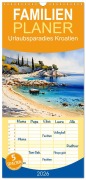 Cover-Bild zum Titel 'Familienplaner 2026 - Urlaubsparadies Kroatien mit 5 Spalten (Wandkalender, 21 x 45 cm) CALVENDO' von 'Claudia Kleemann'