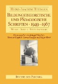 Cover-Bild zum Titel 'Bildungstheoretische und Pädagogische Schriften - 1949-1967' von 'Heinz J Heydorn'