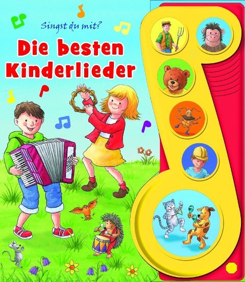 Die besten Kinderlieder - Liederbuch mit Sound -Pappbilderbuch mit 6 Melodien für Kinder ab 3 Jahren - 