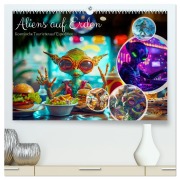Cover-Bild zum Titel 'Aliens auf Erden - Kosmische Touristen auf Expedition (hochwertiger Premium Wandkalender 2026 DIN A2 quer), Kunstdruck in Hochglanz' von 'Anja Frost'