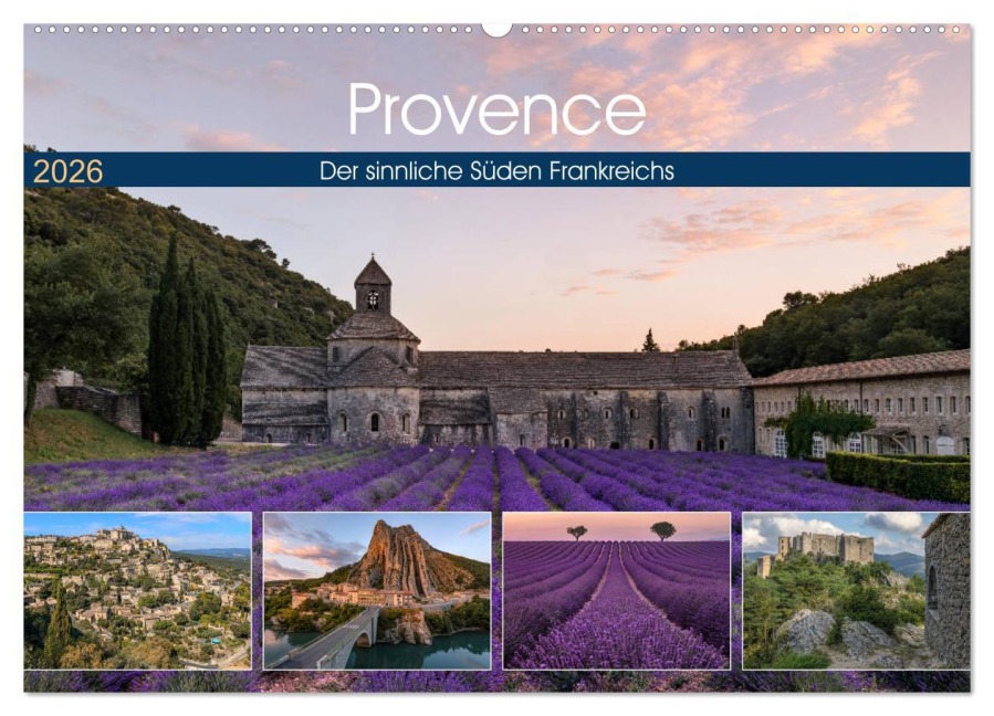 Provence, der sinnliche Süden Frankreichs (Wandkalender 2026 DIN A2 quer), CALVENDO Monatskalender - Joana Kruse