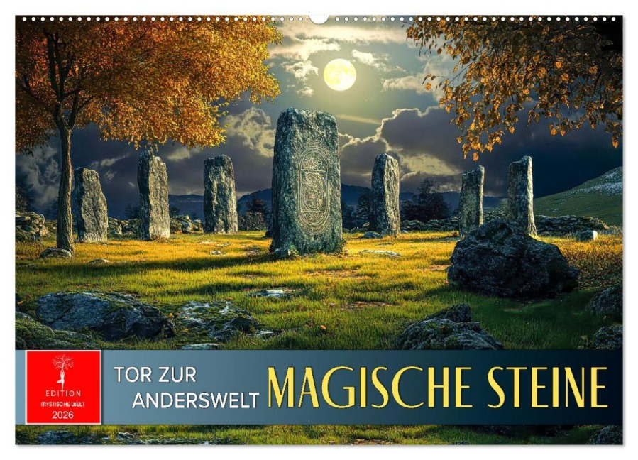 Magische Steine - Tor zur Anderswelt (Wandkalender 2026 DIN A2 quer), CALVENDO Monatskalender - Peter Roder