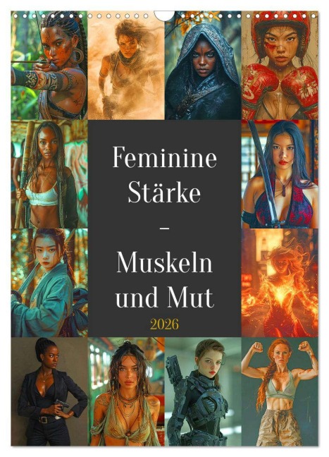 Feminine Stärke - Muskeln und Mut (Wandkalender 2026 DIN A3 hoch), CALVENDO Monatskalender - Rupert Kowalski