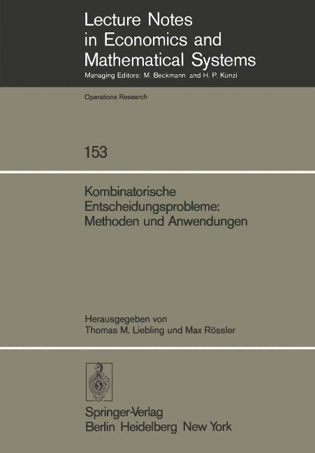 Kombinatorische Entscheidungsprobleme: Methoden und Anwendungen - 