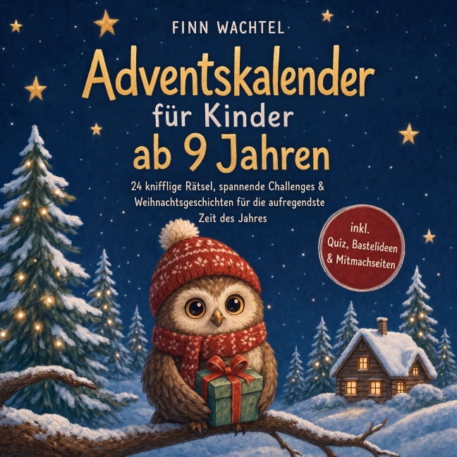 Adventskalender für Kinder ab 9 Jahren: 24 knifflige Rätsel, spannende Challenges & Weihnachtsgeschichten für die aufregendste Zeit des Jahres - inkl. Quiz, Bastelideen & Mitmachseiten - Finn Wachtel