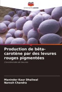 Cover-Bild zum Titel 'Production de bêta-carotène par des levures rouges pigmentées' von 'Maninder Kaur Dhaliwal, Naresh Chandra'
