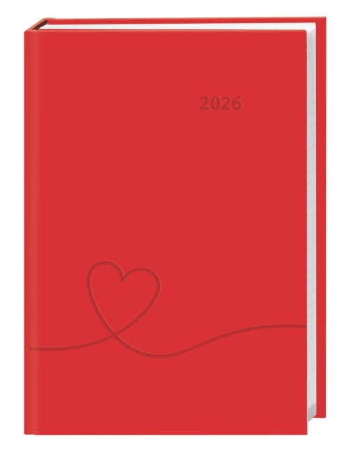 Kalenderbuch A6 koralle 2026 - 