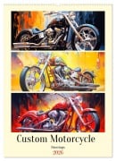 Custom Motorcycle Paintings (Wandkalender 2026 DIN A2 hoch), CALVENDO Monatskalender - Rose Hurley