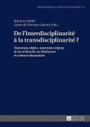Cover-Bild zum Titel 'De l'interdisciplinarité à la transdisciplinarité ?' von ''