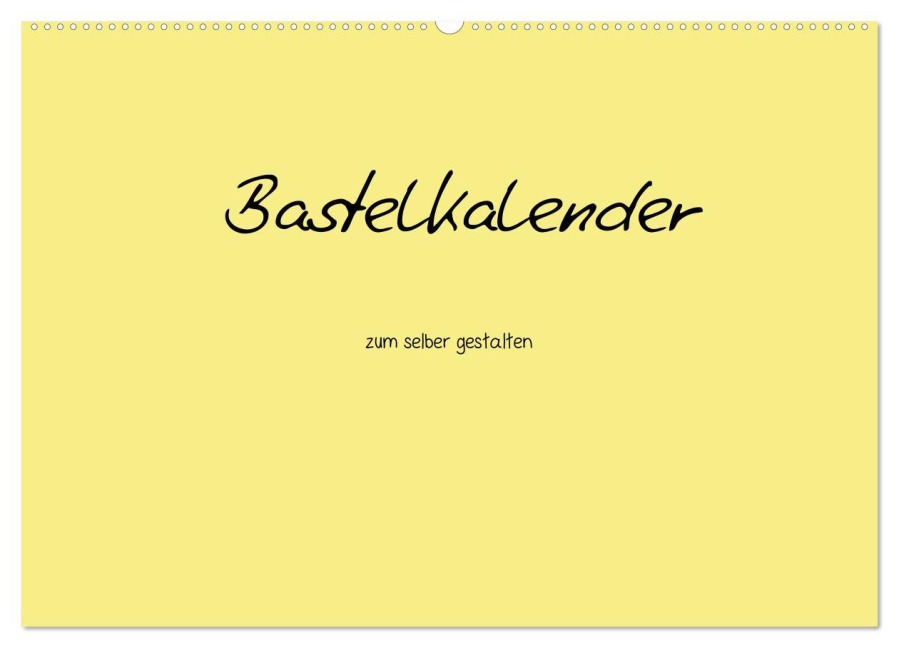 Bastelkalender - Gelb (Wandkalender 2026 DIN A2 quer), CALVENDO Monatskalender - Nina Tobias