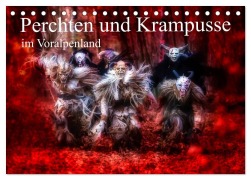 Cover-Bild zum Titel 'Perchten und Krampusse im Voralpenland (Tischkalender 2026 DIN A5 quer), CALVENDO Monatskalender' von 'Manfred Fiedler'